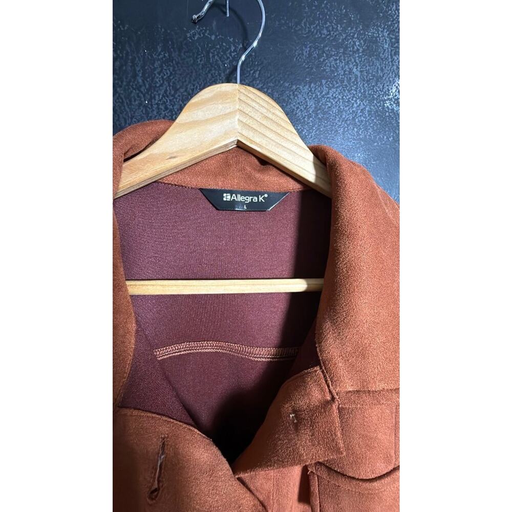 Allegra K Women's Suede Button-Front Vest - Picture 2 of 6
